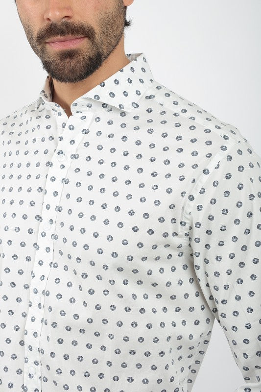 Camicia Fantasia a cerchio Regular Fit