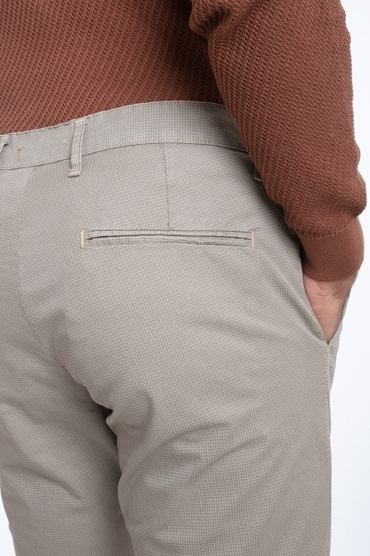 PANTALONE FANTASIA TONO SU TONO SLIM