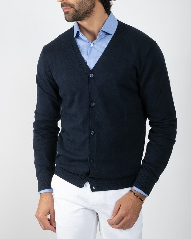 Cardigan sette bottoni