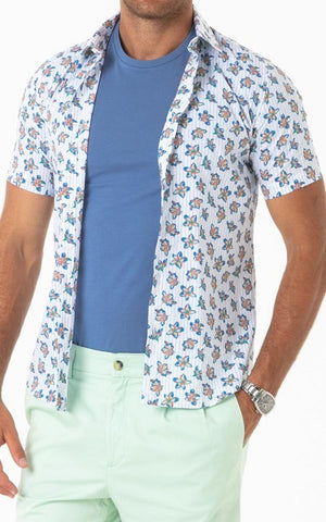 CAMICIA MANICHE CORTE IN COTONE