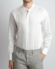 CAMICIA IN LINO COLLO COREANO