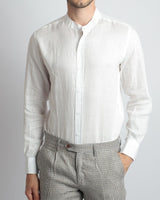 CAMICIA IN LINO COLLO COREANO