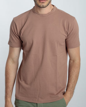 T-Shirt Girocollo in Pique