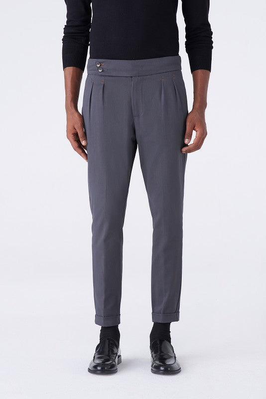 PANTALONE VITA ALTA DOPPIA PINCES