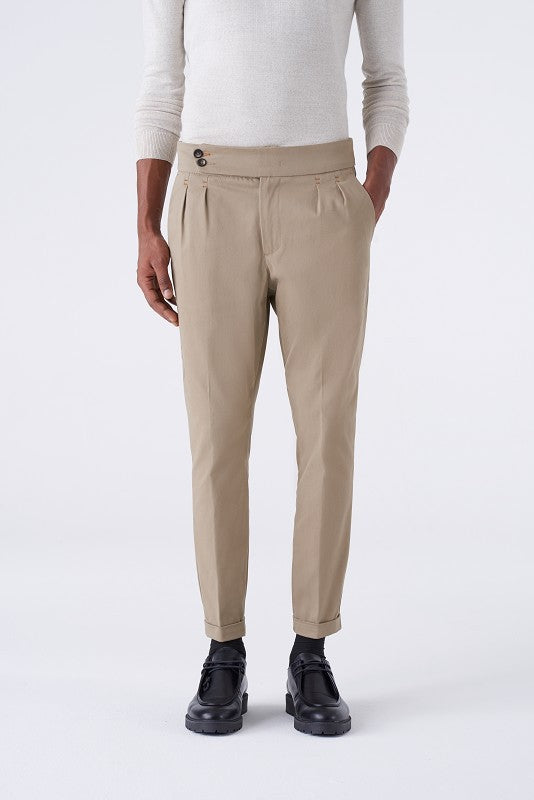 PANTALONE VITA ALTA DOPPIA PINCES