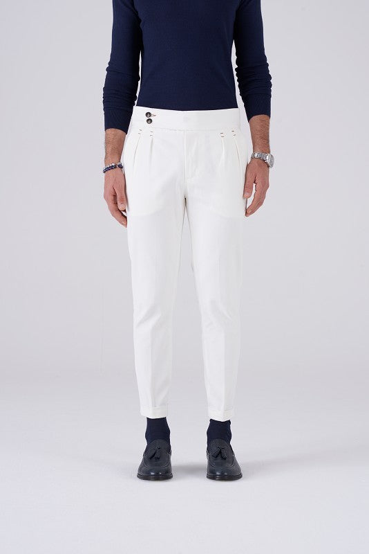 PANTALONE VITA ALTA DOPPIA PINCES