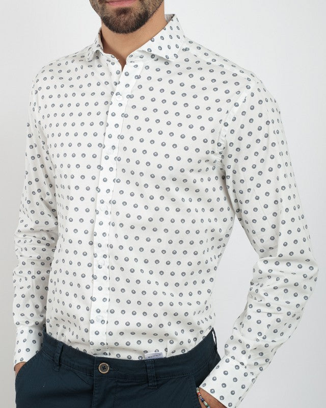 Camicia Fantasia a cerchio Regular Fit