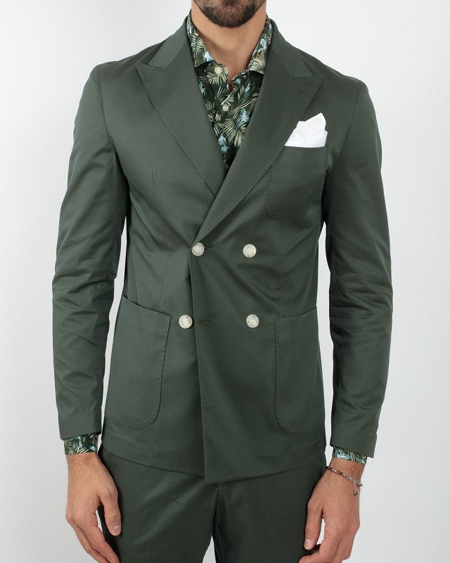 Giacca Doppiopetto Sfoderata Misto Cotone