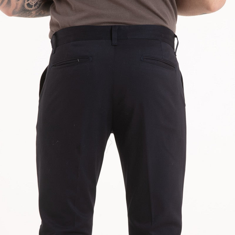 PANTALONE IN COTONE BASIC  TASCA AMERICA SLIM FIT