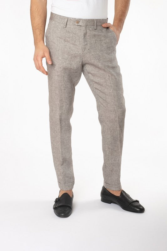 PANTALONE TASCA AMERICA PURO LINO