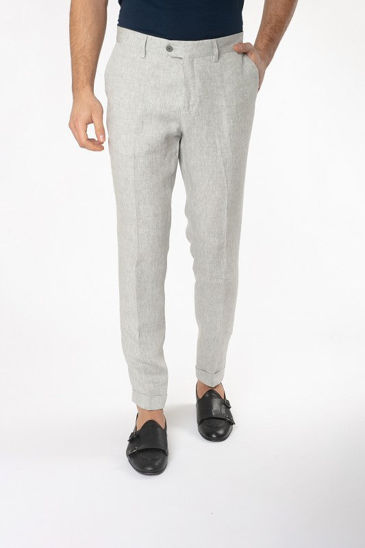 PANTALONE TASCA AMERICA PURO LINO