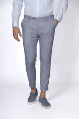 Pantalone classico in tessuto operato