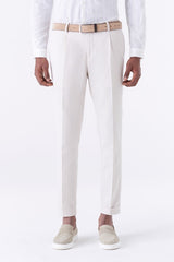 Pantalone misto lino cotone