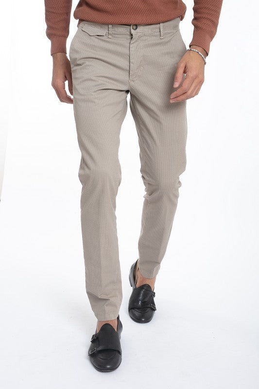 PANTALONE FANTASIA TONO SU TONO SLIM
