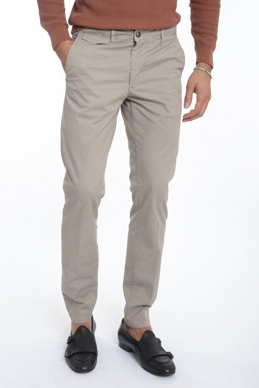 PANTALONE FANTASIA TONO SU TONO SLIM