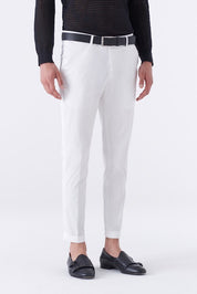 Pantalone tinta unita misto cotone