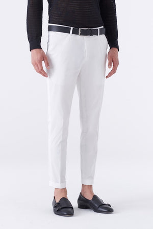 Pantalone tinta unita misto cotone