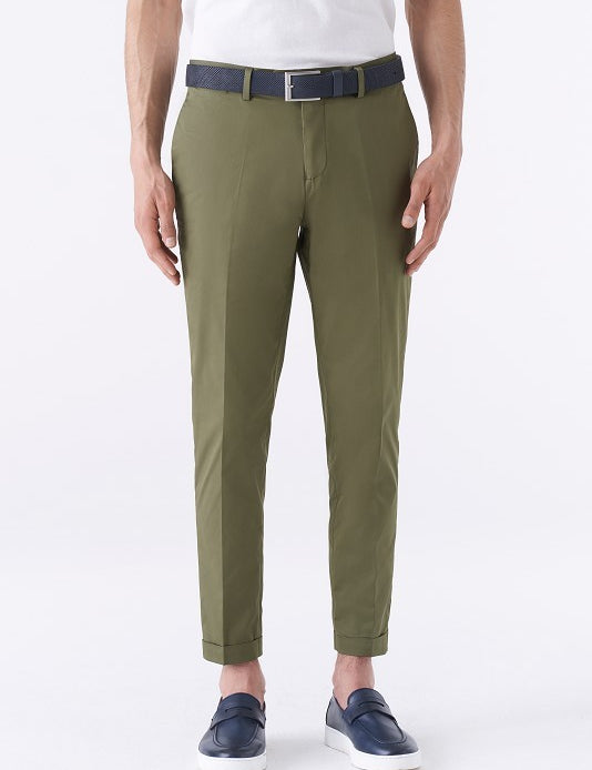 Pantalone tinta unita misto cotone