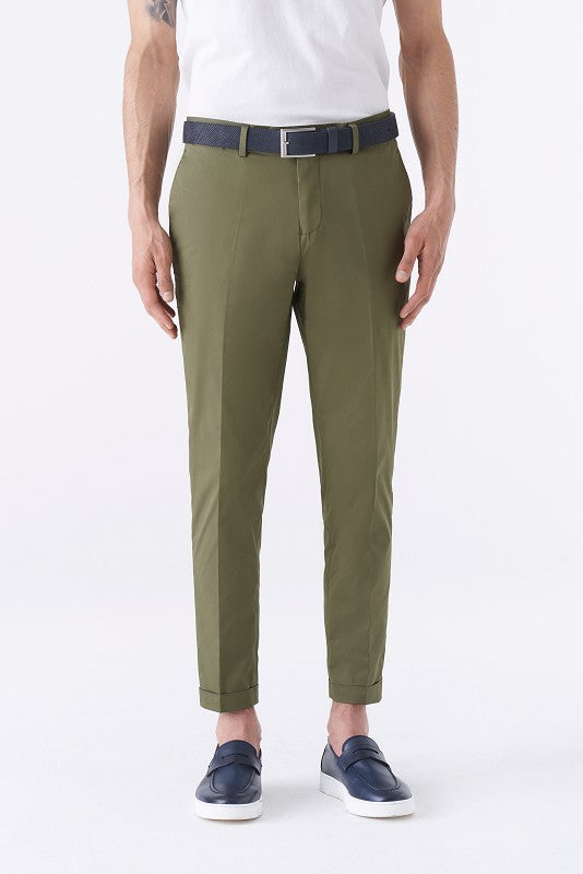 Pantalone tinta unita misto cotone