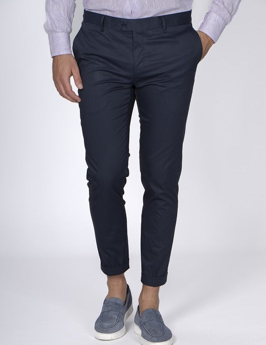 Pantalone tinta unita misto cotone