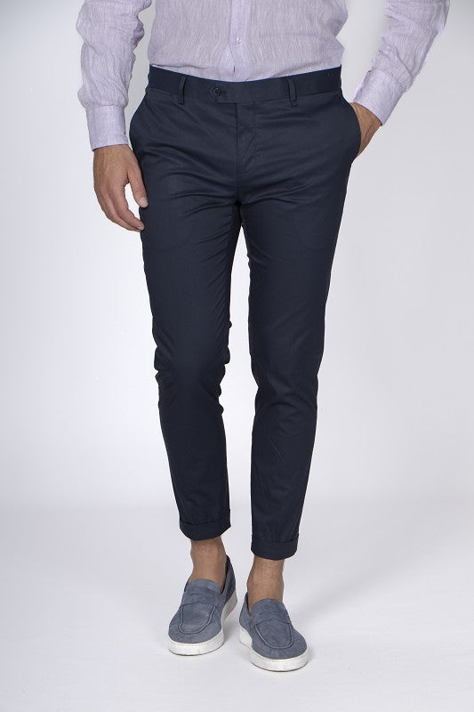 Pantalone tinta unita misto cotone