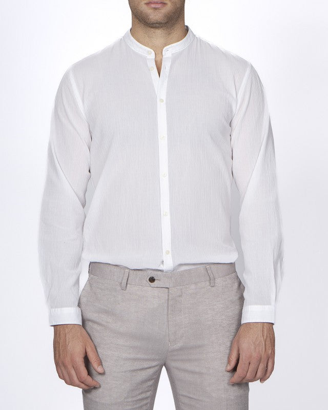 CAMICIA COREANO IN VOILE DI COTONE