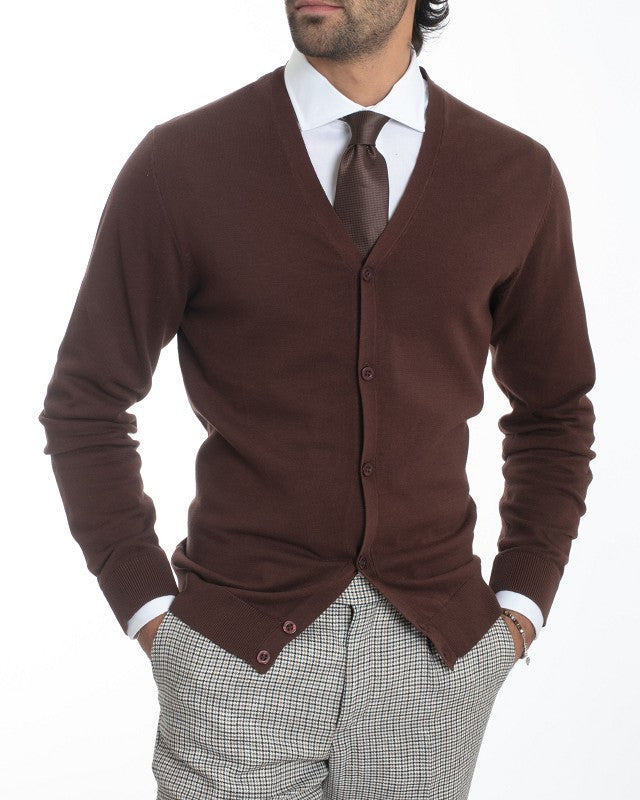 Cardigan sette bottoni