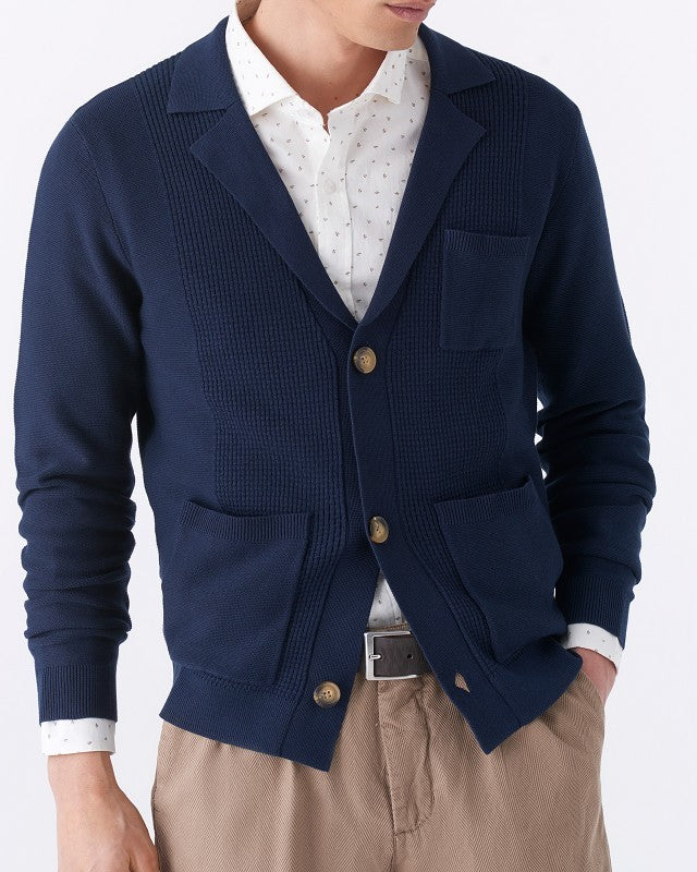 Giacca in filo trama operata