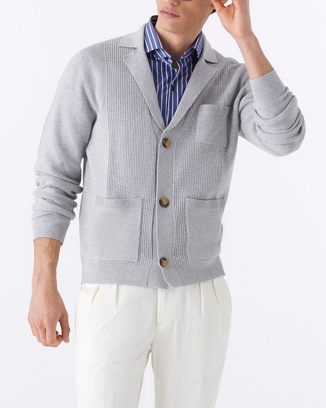 Giacca in filo trama operata