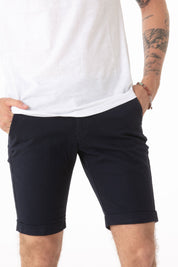 Bermuda in Cotone Tasca America con Piega Slim Fit