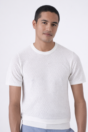 Maglia in filo con intarsio rettangolare