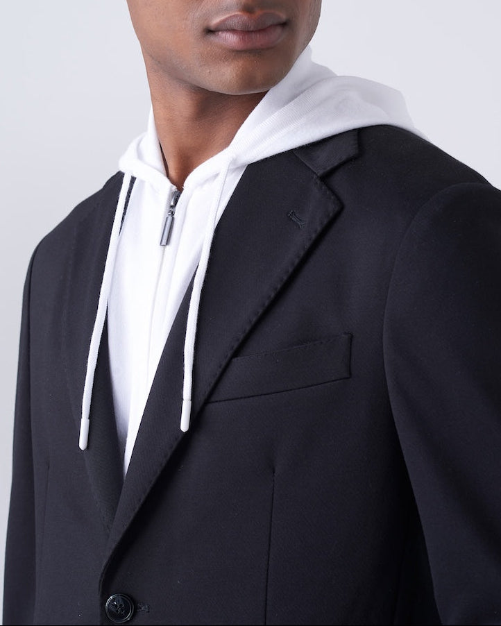 Giacca Elegante in Maglia Diagonale