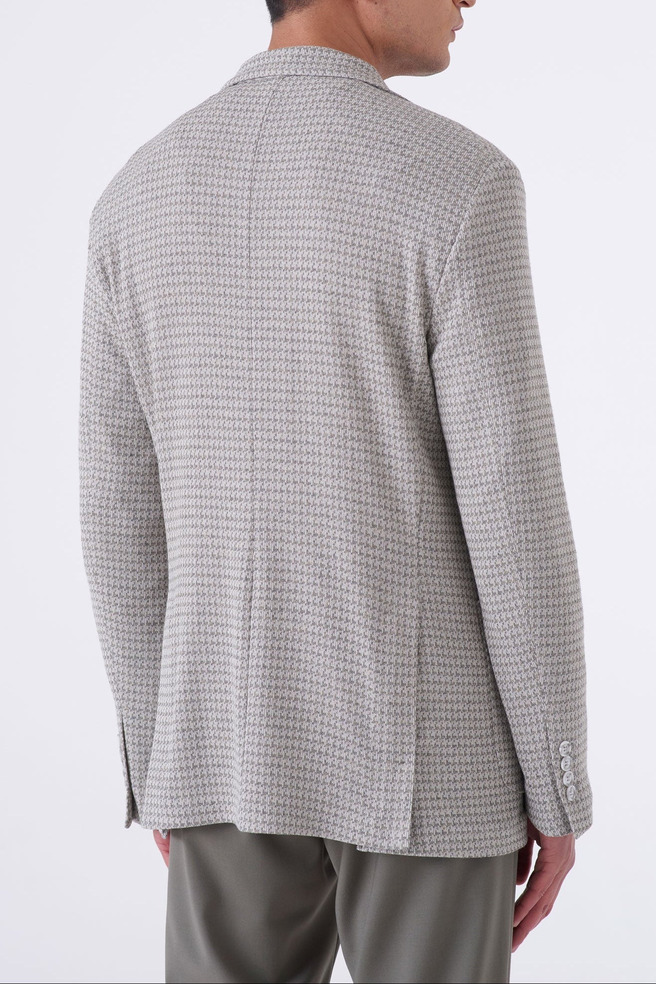 Giacca in maglia con trama pied de poule