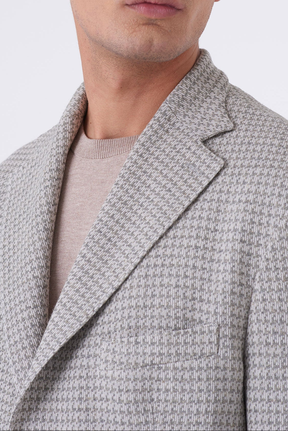 Giacca in maglia con trama pied de poule