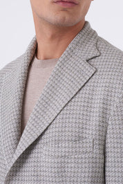 Giacca in maglia con trama pied de poule