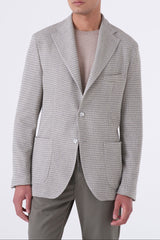 Giacca in maglia con trama pied de poule