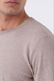 Maglia  girocollo in cotone melange