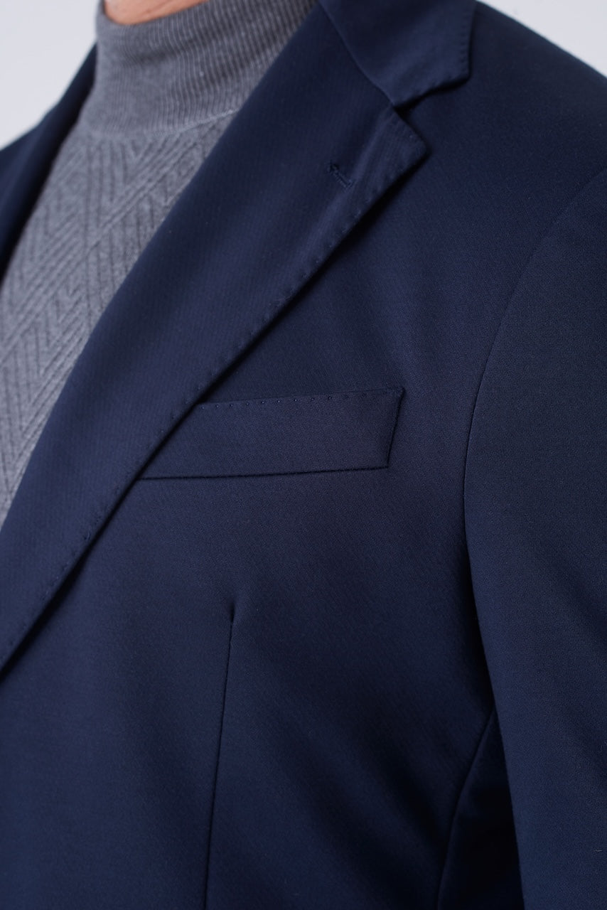 Giacca Elegante in Maglia Diagonale