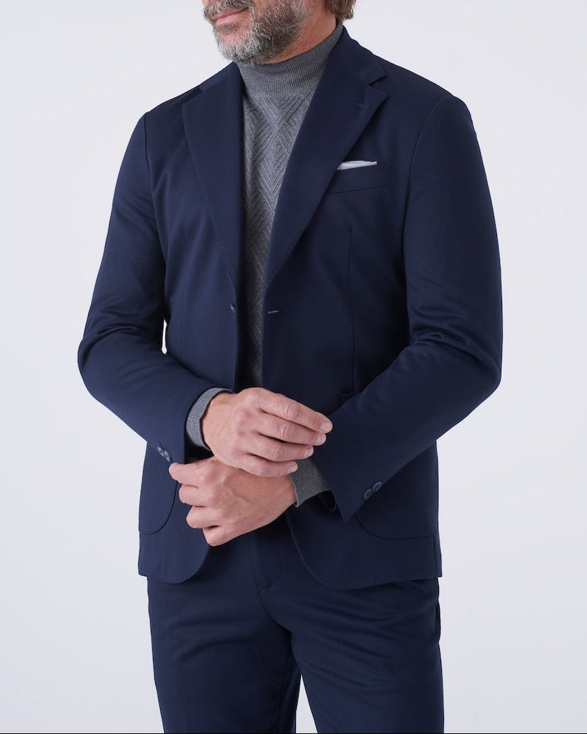 Giacca Elegante in Maglia Diagonale