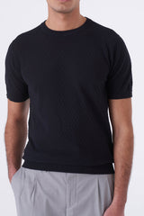 Maglia in filo con intarsio rettangolare
