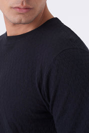 Maglia in filo con intarsio rettangolare