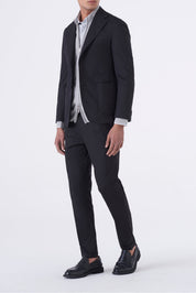 Giacca Monopetto in Cotone Stretch Rasato