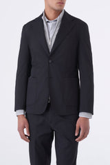 Giacca Monopetto in Cotone Stretch Rasato