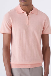 Polo in cotone con zip