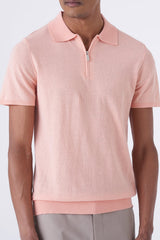 Polo in cotone con zip