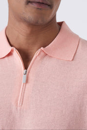 Polo in cotone con zip