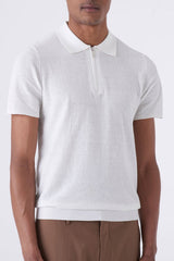 Polo in cotone con zip