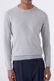 Maglia  girocollo in cotone melange