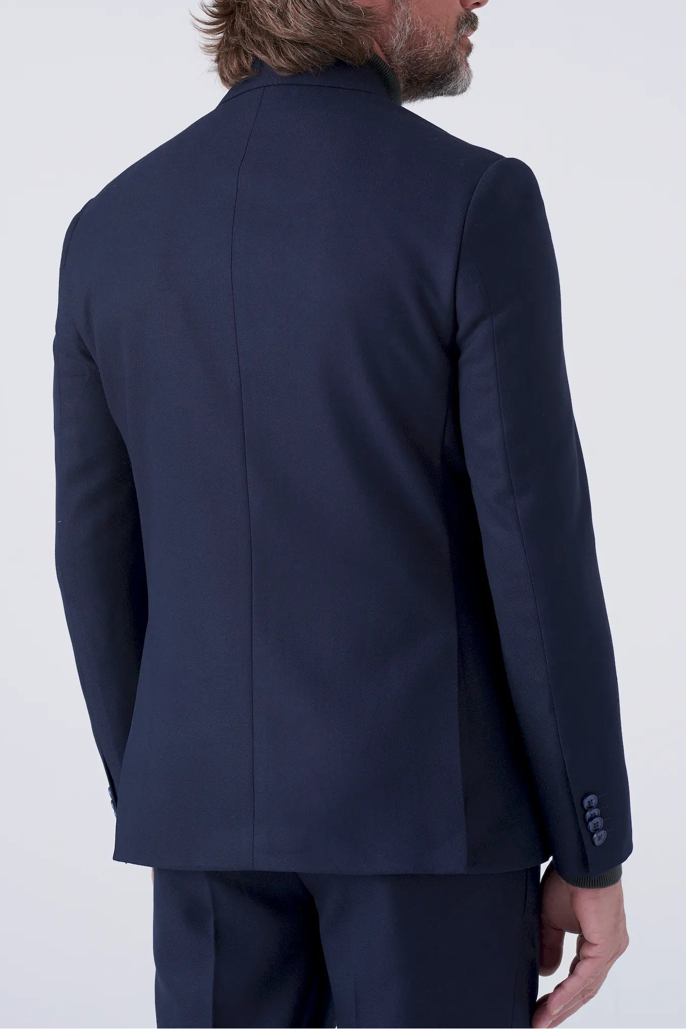 Abito doppiopetto con trama diagonale