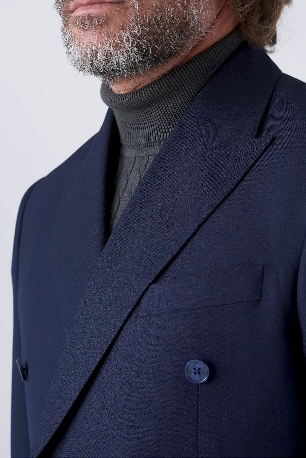 Abito doppiopetto con trama diagonale